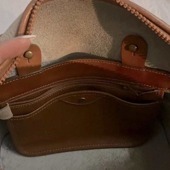 Dooney & Bourke Satchel cream & leather handbag - Picture 5 of 6